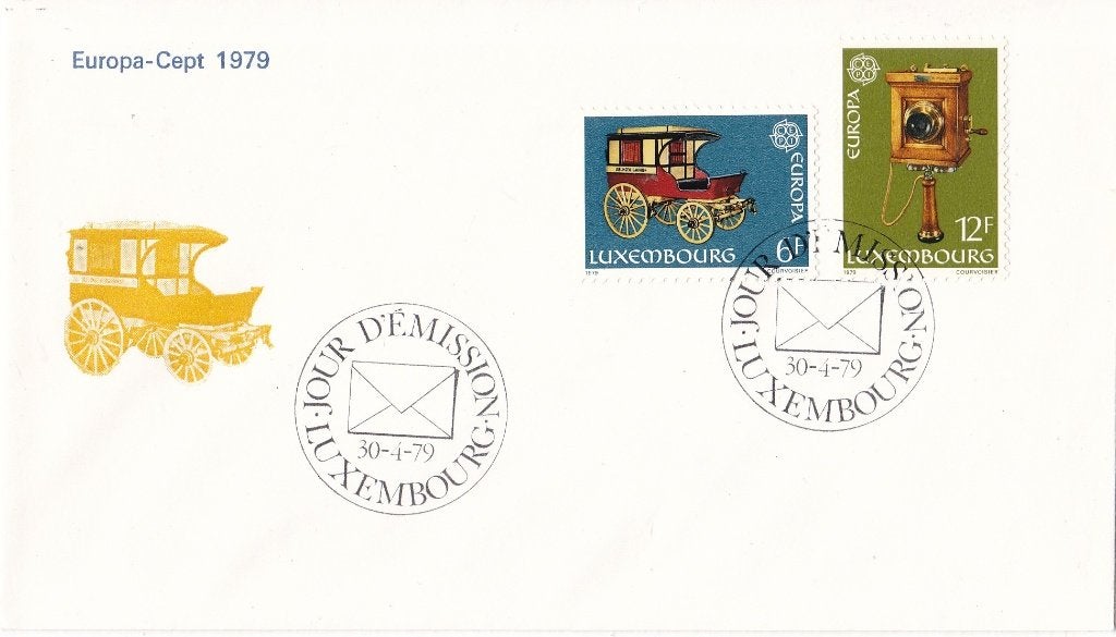 Europa/CEPT - FDC - 1979 – Luxemburg, Postzegels en Munten, Ophalen of Verzenden, Onbeschreven, Europa