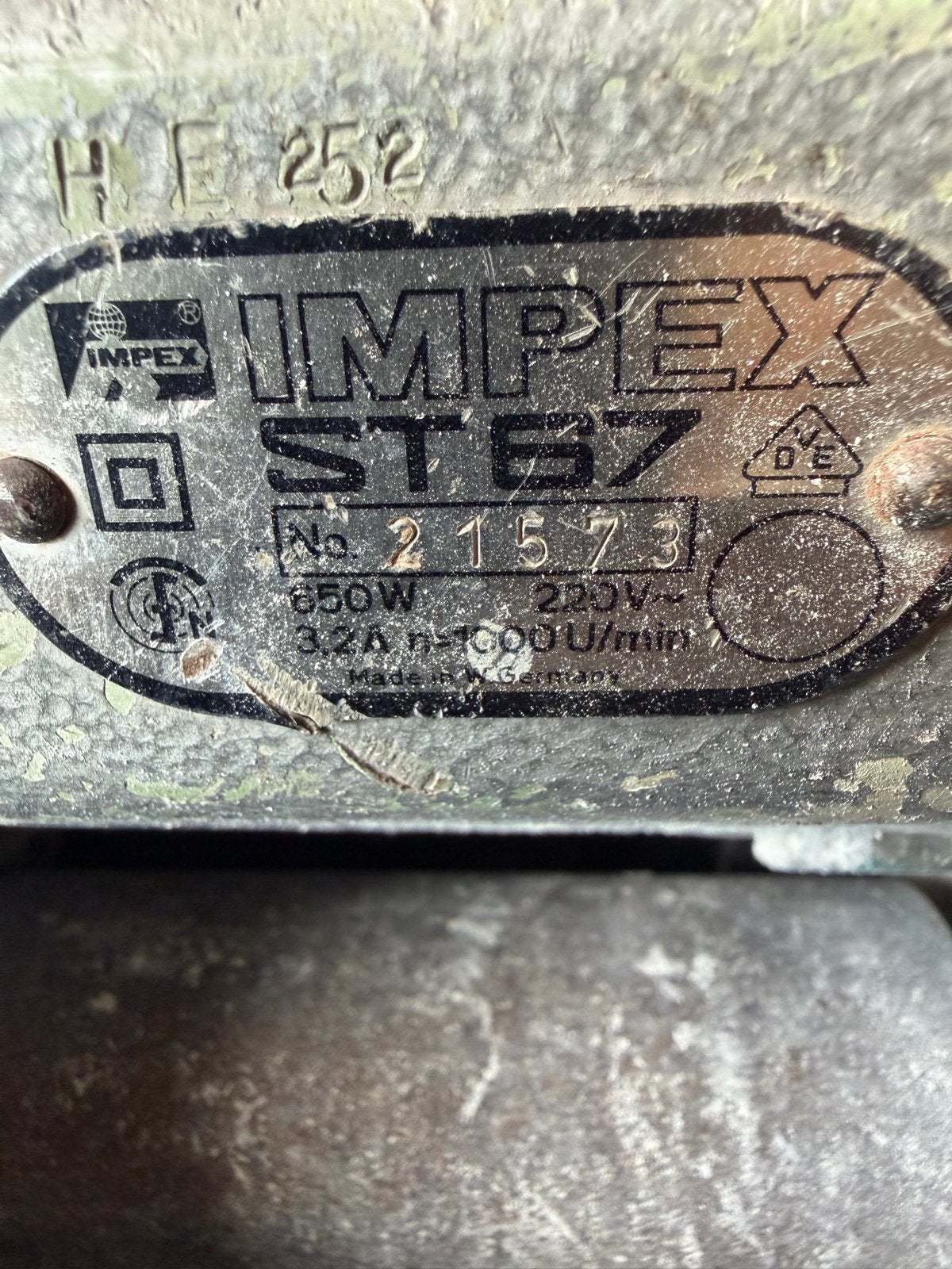 Impex ST67 Bandschuurmachine - 650W, Made in Germany, Ophalen, Gebruikt, Minder dan 600 watt, Bandschuurmachine