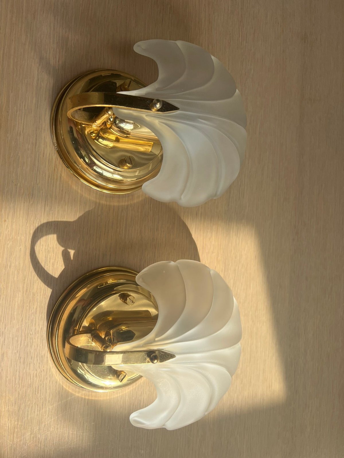 Ondoorzichtige schelpenwandlampen Italianns design, Ophalen