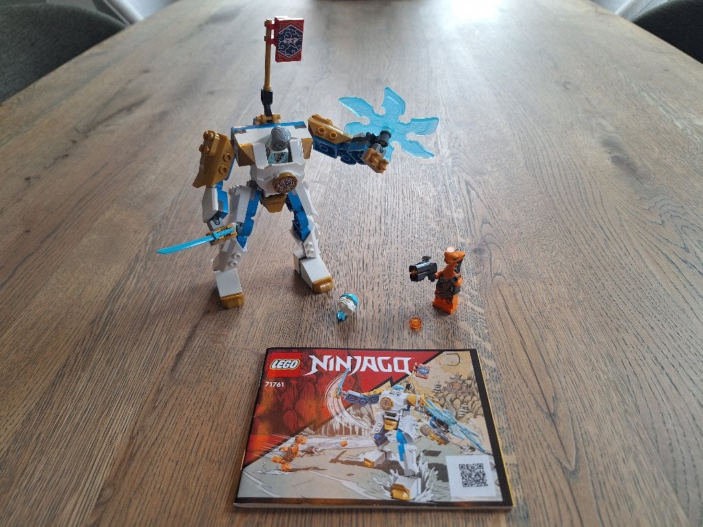 1x LEGO NINJAGO 71761 – Zane’s Power Up Mech EVO (compleet), Lego, Ophalen of Verzenden, Zo goed als nieuw, Inclusief instructies