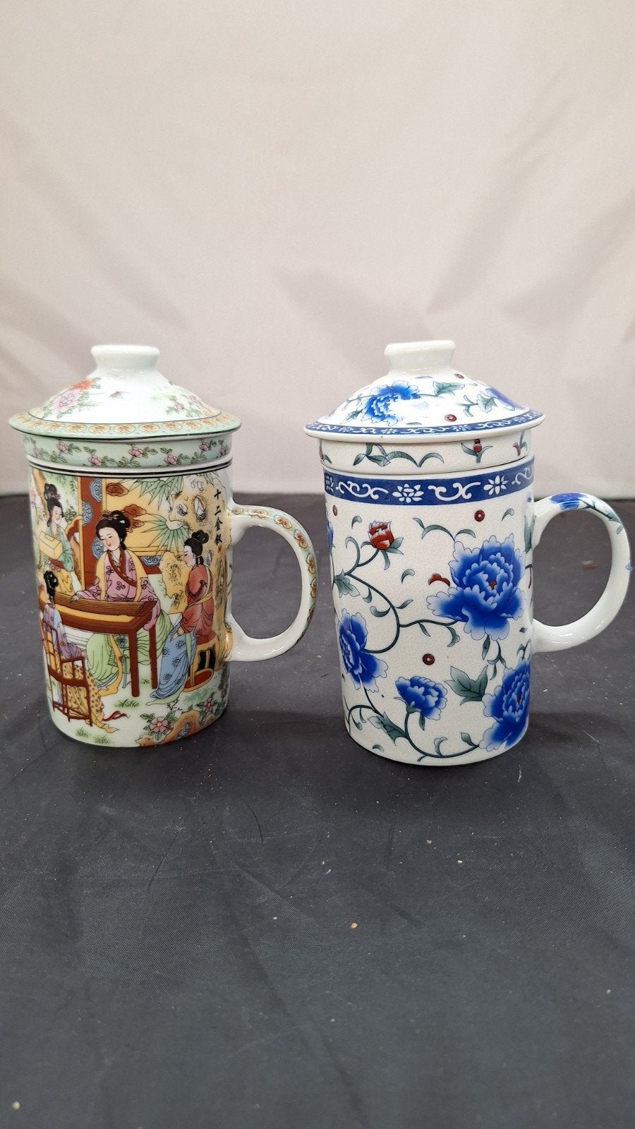 Set van 2 Chinese theemokken met deksel en zeef, Ophalen of Verzenden