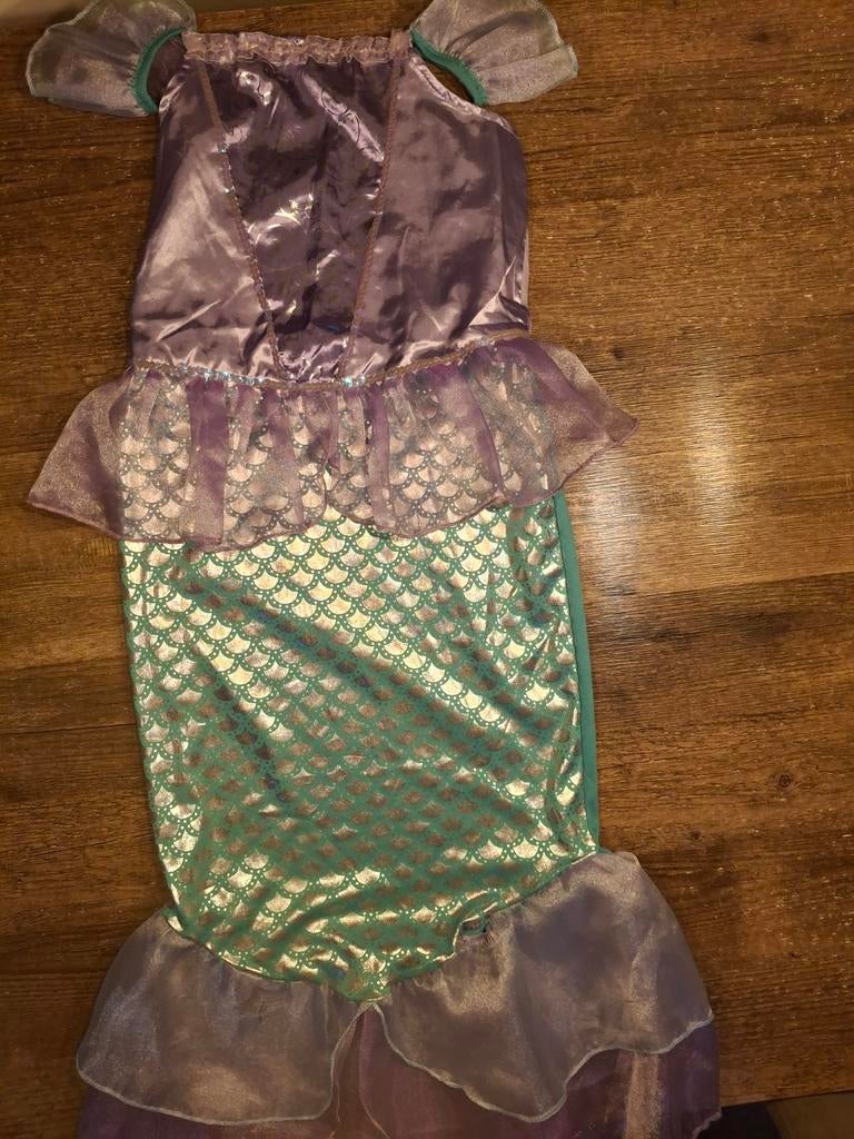 Zeemeermin jurk verkleedpak maat 130, Ophalen of Verzenden, Zo goed als nieuw, Jongen of Meisje