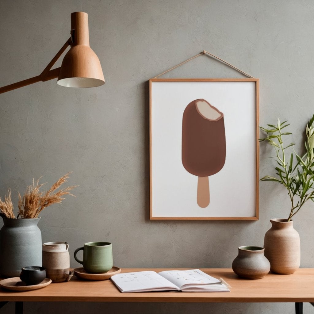 Poster ijsje – Chocolade ijsje – Poster printable, Kinderen en Baby's, Verzenden, Nieuw