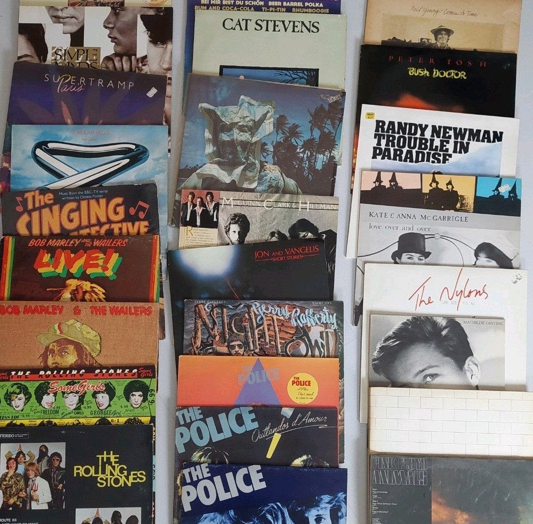 SET LP Elpee Platenspeler Stones Pink Floyd Police Marley, Ophalen of Verzenden, Gebruikt, Overige formaten