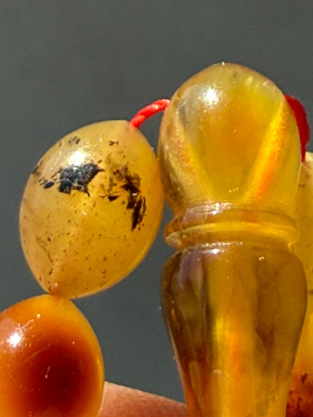 Amber Tesbih – 925 Zilver, Ophalen of Verzenden, Zo goed als nieuw, Zilver