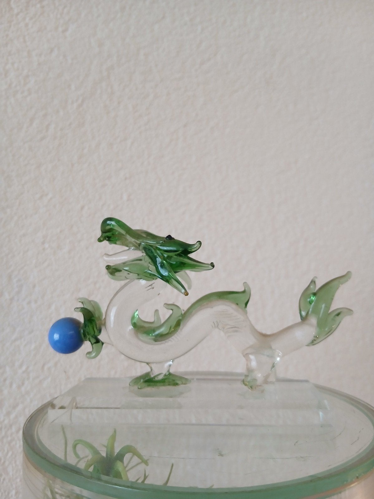 glazen beeldje chinese ? groene draak, Ophalen of Verzenden