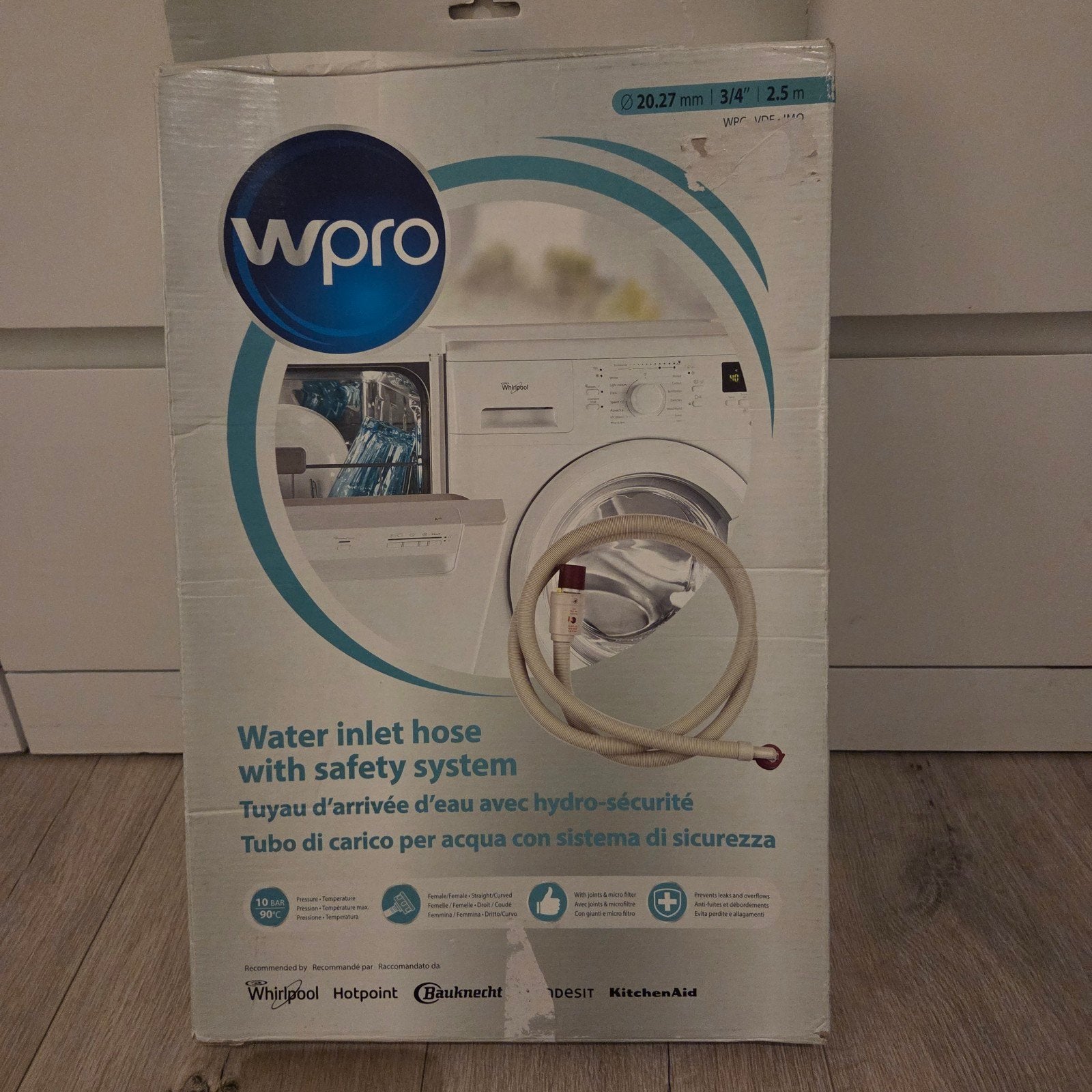 Wpro Waterinlaatslang met Veiligheidssysteem 2.5m, Ophalen