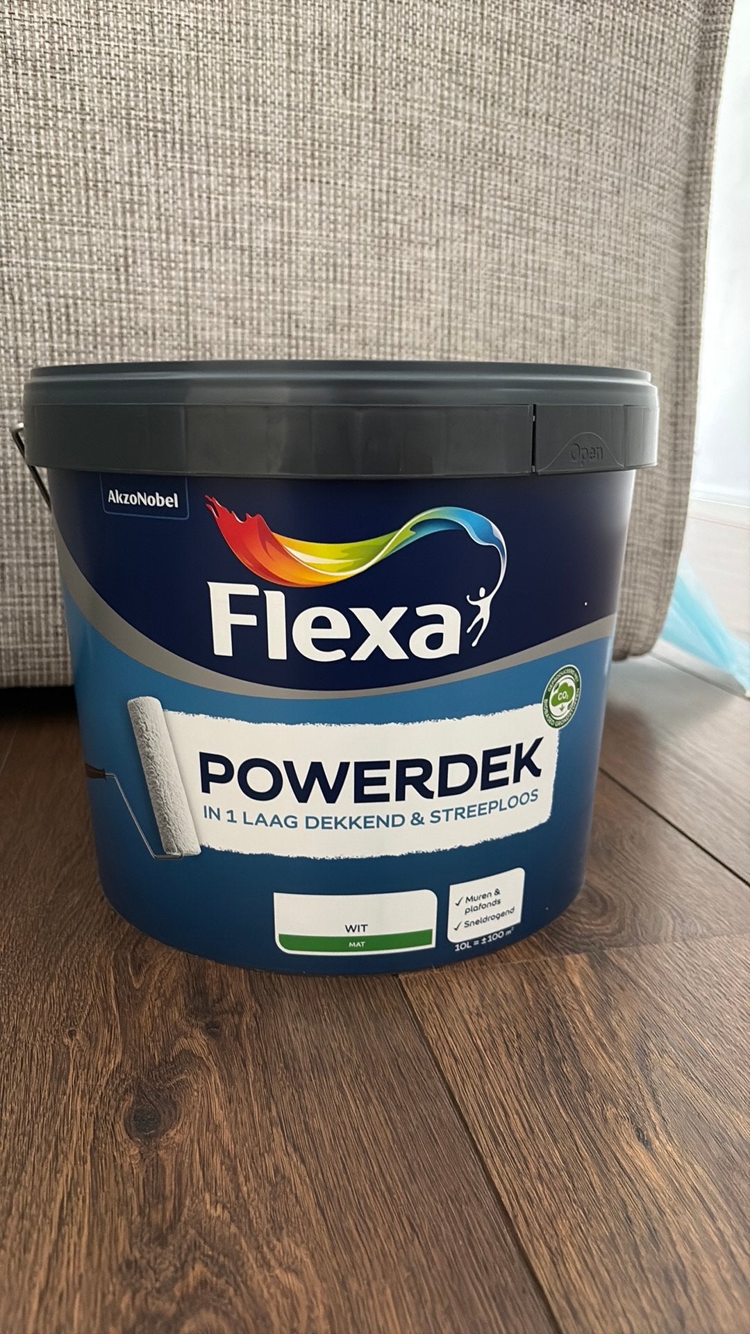 Flexa powerdek 10L wit mat, Ophalen, Nieuw
