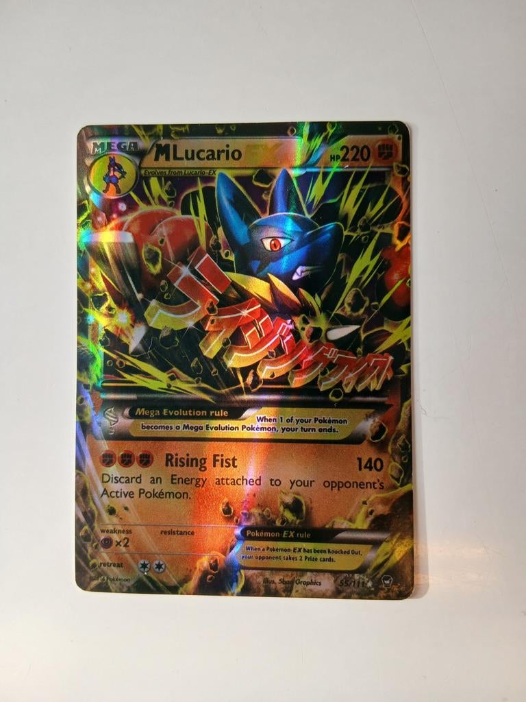 Mlucario EX #55 Pokemon furious fists, Ophalen of Verzenden, Zo goed als nieuw, Losse kaart