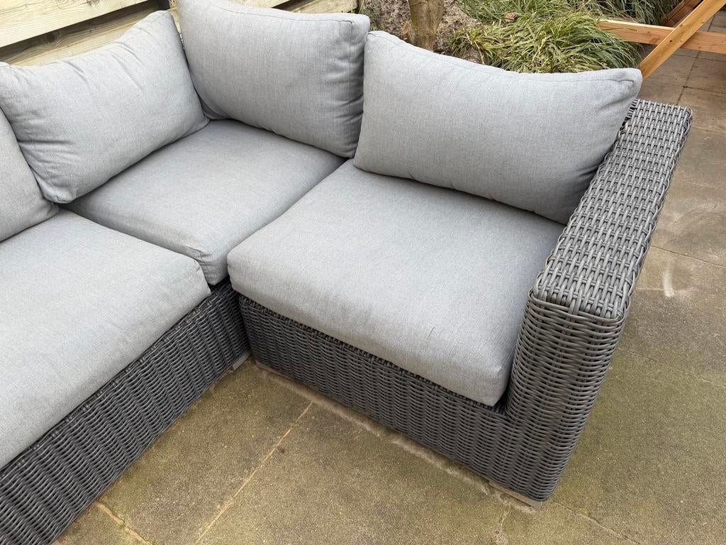 Comfortabele tuinset met kussens, 185x174cm, Tuin en Terras, Tuinsets en Loungesets, Ophalen, Gebruikt, 3 zitplaatsen, Loungeset