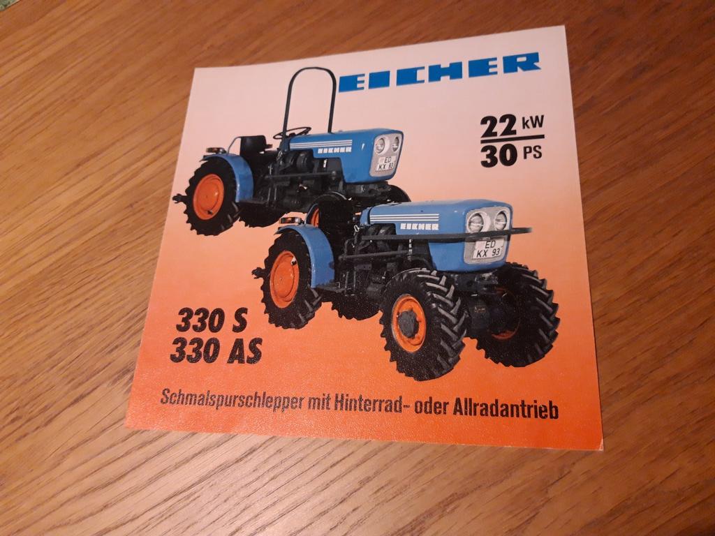 Eicher 330S  330AS folder, Boeken, Ophalen of Verzenden