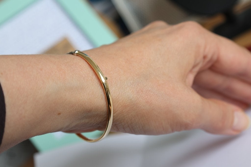 14 kt gouden armband met saffier diamant 6,1 gram, Katwijk, Juwelina, Ophalen of Verzenden, Zo goed als nieuw