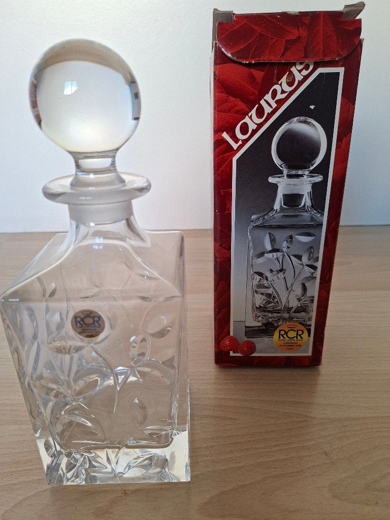 RCR Laurus Whiskykaraf (Italiaans Eco-Kristal) – 85 cl, Ophalen of Verzenden