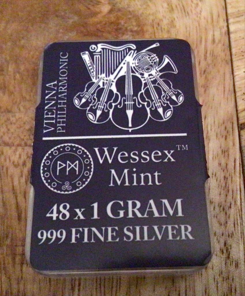 Wessex Mint 48x1 gram Vienna Philharmonic Zilveren Baartjes, Postzegels en Munten, Edelmetalen en Baren, Ophalen of Verzenden