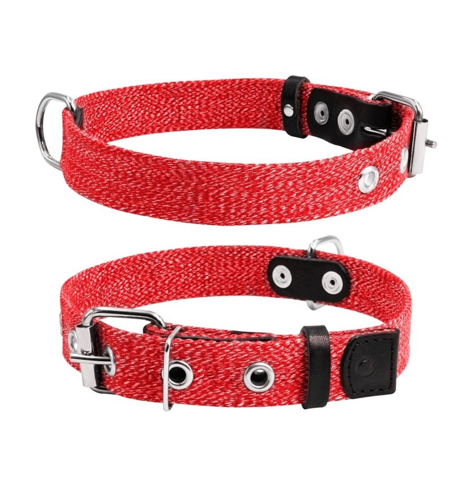 WAUDOG Canvas Halsband Rood L Nekomtrek 51-63 cm OP=OP!!!, Ophalen of Verzenden, Nieuw, Hondenriem