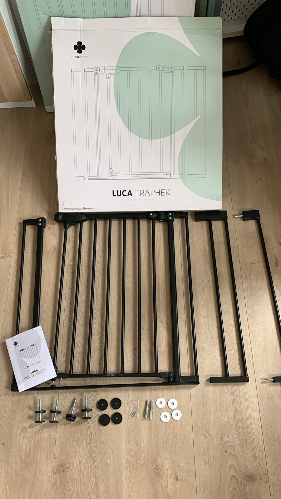 3x Kidsriver Luca Traphekje Zwart - 75-102cm breed, Ophalen, Nieuw, 100 tot 115 cm, Klemhekje