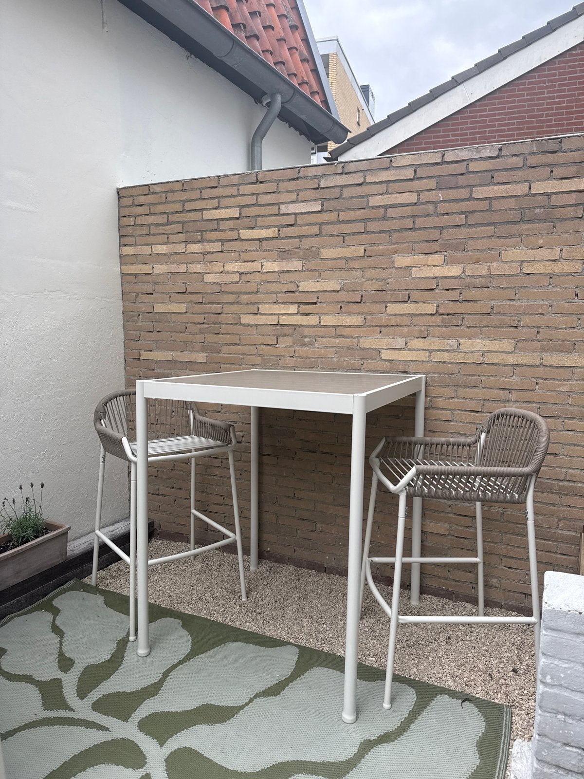 IKEA Bartafel met 2 krukken, Ophalen, Gebruikt, Met voetsteun, 90 cm of meer