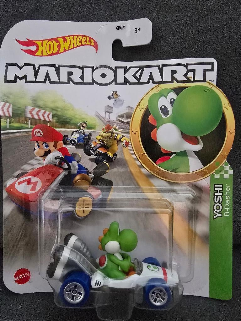 Mariokart "Yoshi, B-Dasher" Hot Wheels 1:64, Christian@diecastcompany.nl, Auto, Diecast Company, Nieuw