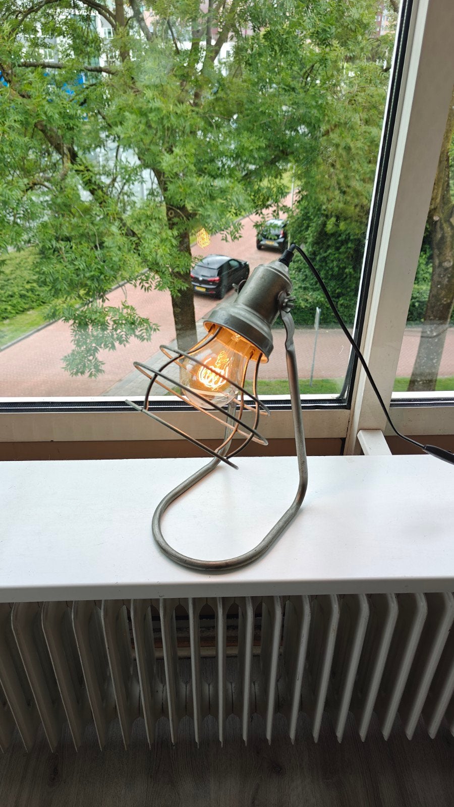 Industriële Tafellamp - Vintage Stijl Metaal, Ophalen, Zo goed als nieuw, Minder dan 50 cm, Industrieel, Vintage