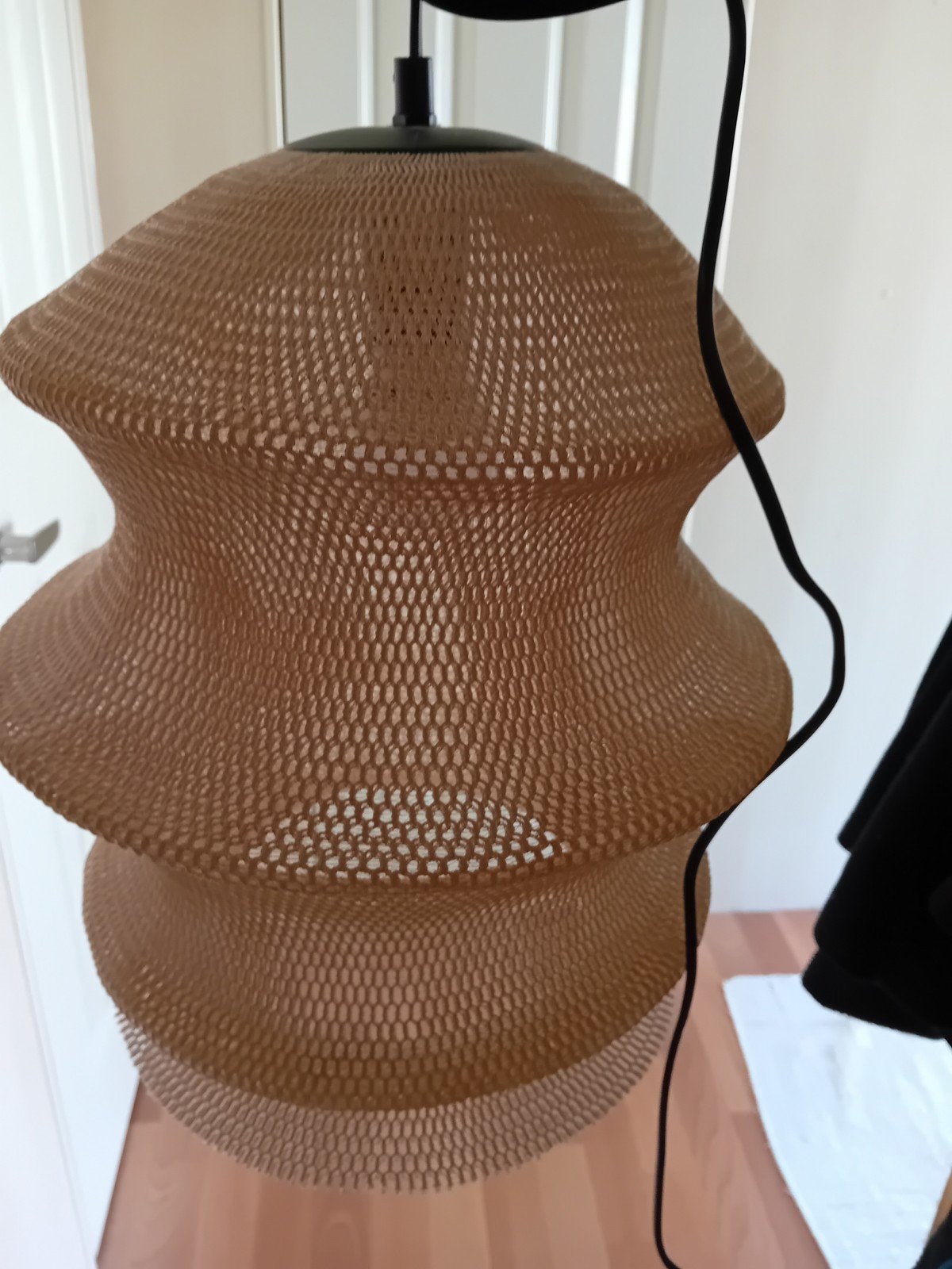 Riet of bamboe hanglamp zgan - Boho of Ibiza uitstraling., Ophalen of Verzenden, Zo goed als nieuw, Minder dan 100 cm