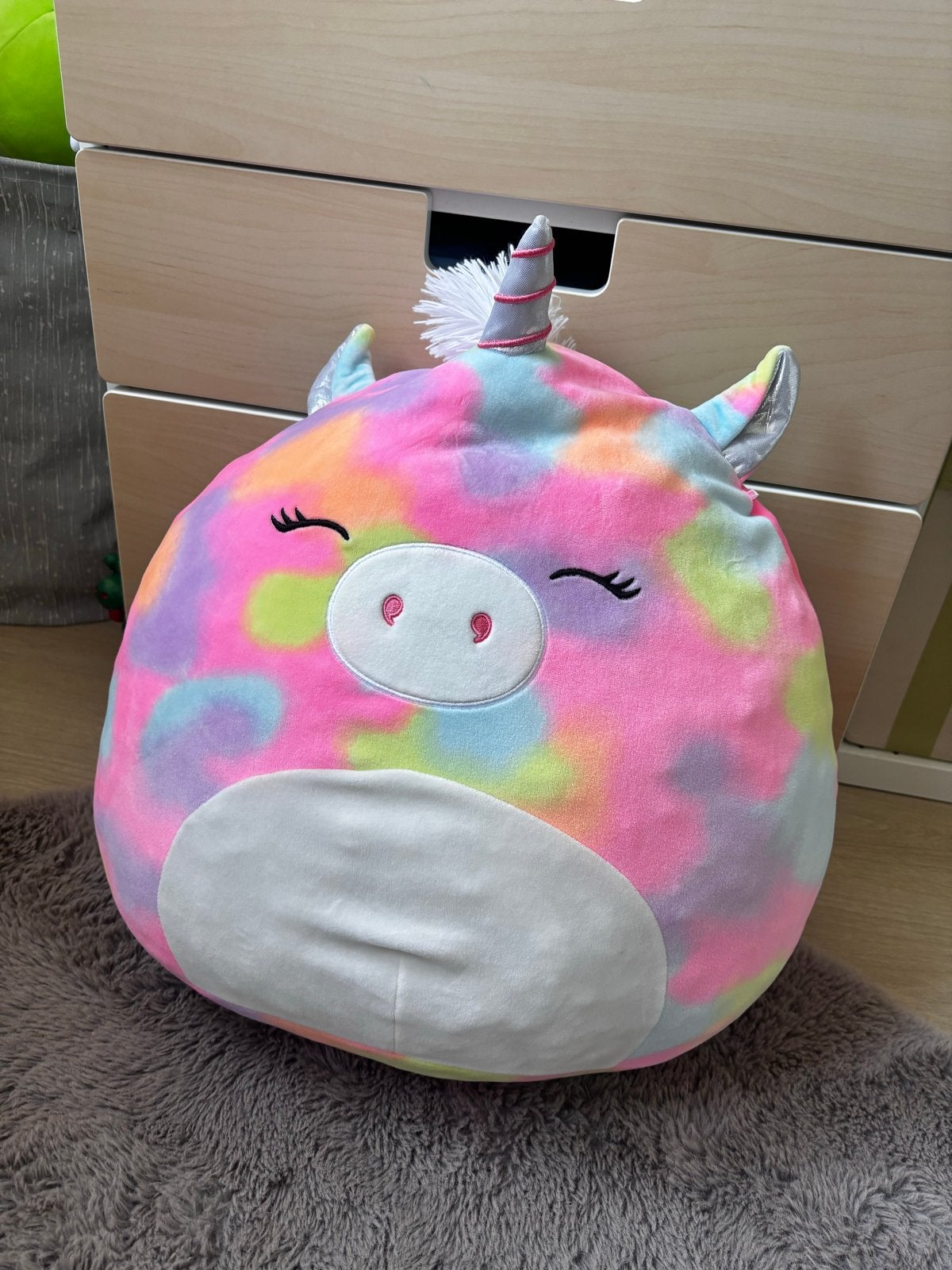 Grote Squishmallow Eenhoorn - Regenboogkleuren, Kinderen en Baby's, Speelgoed | Knuffels en Pluche, Eenhoorn, Overige karakters