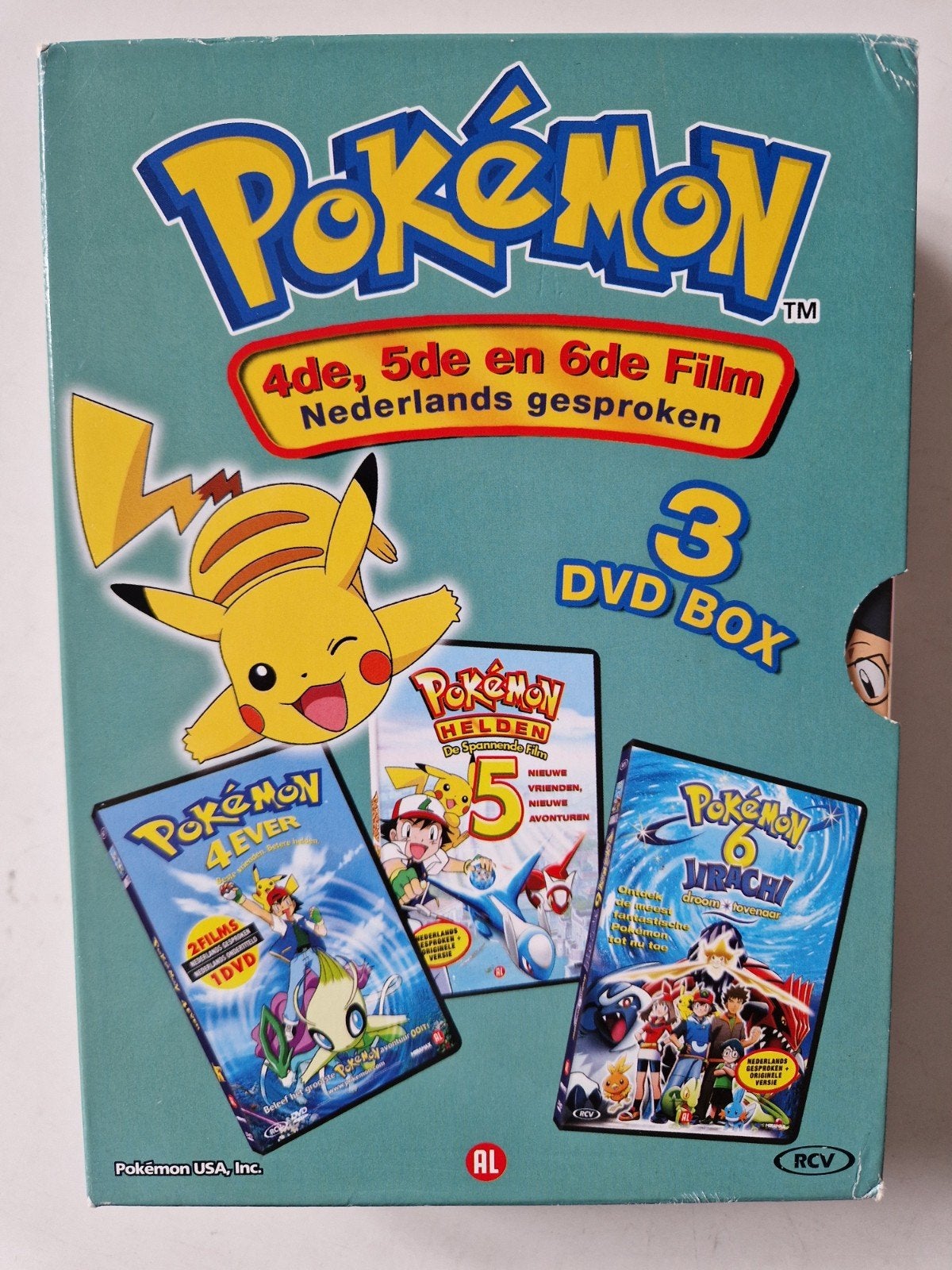 Pokémon 4e, 5e en 6e Film DVD Box - Nederlands gesproken, Cd's en Dvd's, Dvd's | Tekenfilms en Animatie, Gebruikt, Tekenfilm, Boxset