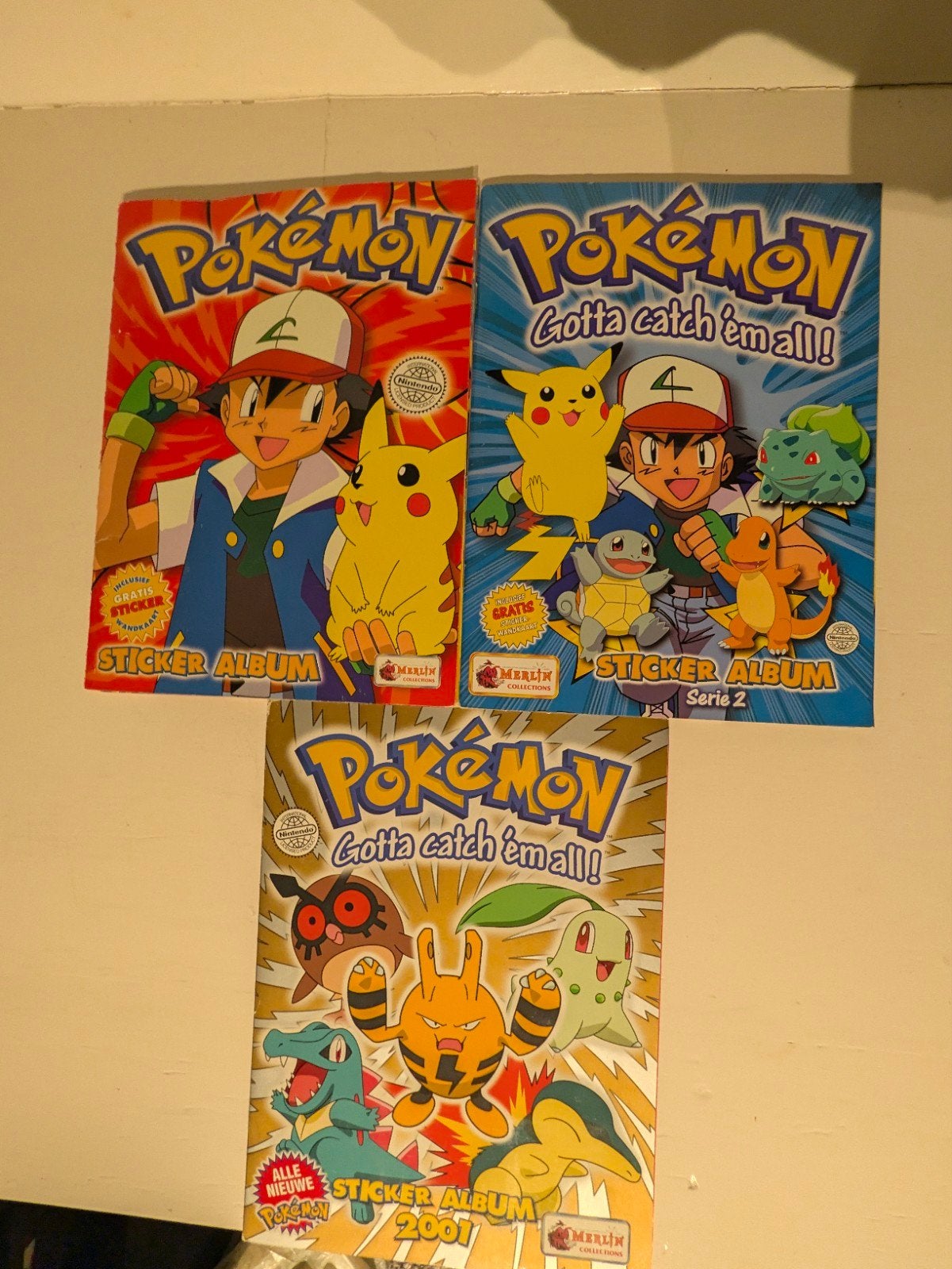 pokemon Merlin sticker album series 1en2 en 2001 compleet, Ophalen of Verzenden, Zo goed als nieuw