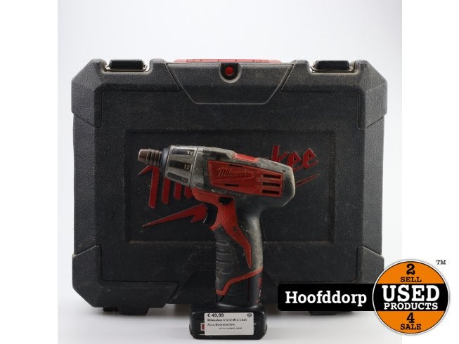 Milwaukee C12 D M12 3.0ah Accu Boormachine, Milwaukee, Zo goed als nieuw, Support@milwaukee.com, Milwaukee Electric Tool Corporation, 13135 W. 
Lisbon Road, Brookfield, WI 53005
USA