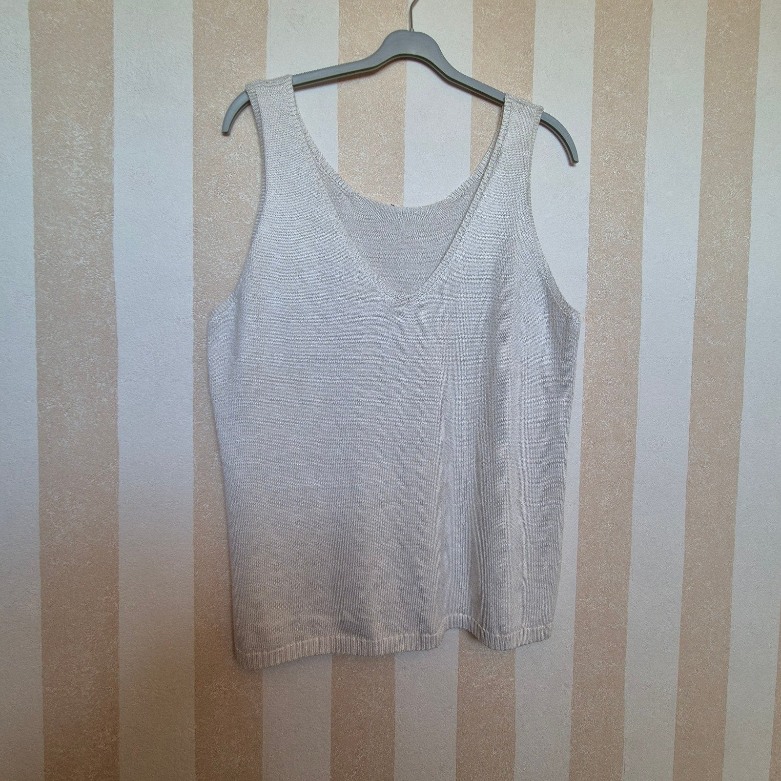 Zomer topje XXL - Je m'appelle - Beige met Lurex, Beige, Maat 46/48 (XL) of groter, Ophalen of Verzenden, Zo goed als nieuw