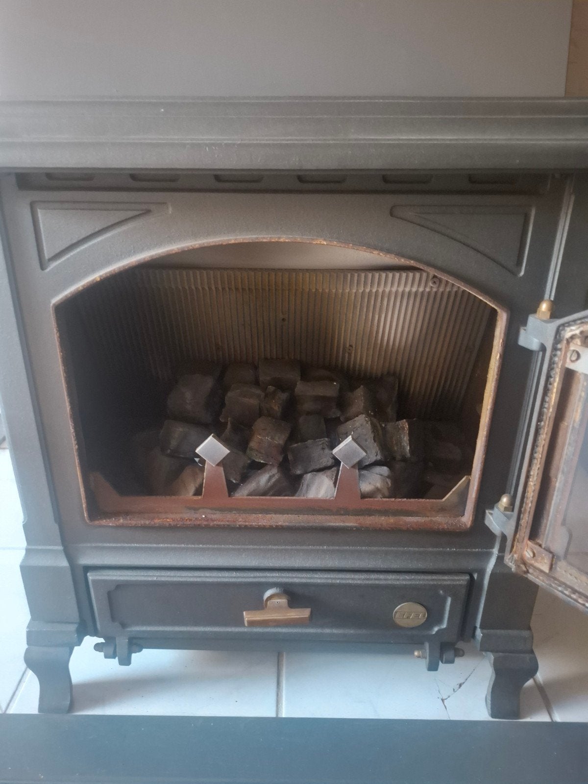 EFEL Gietijzeren Gaskachel, Ophalen, Gebruikt, Gas, Vrijstaand