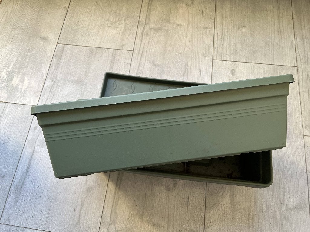 Elho balkonpotten / rechthoekige bloempotten x6, Kunststof, Gebruikt, 40 cm of meer, Ophalen of Verzenden