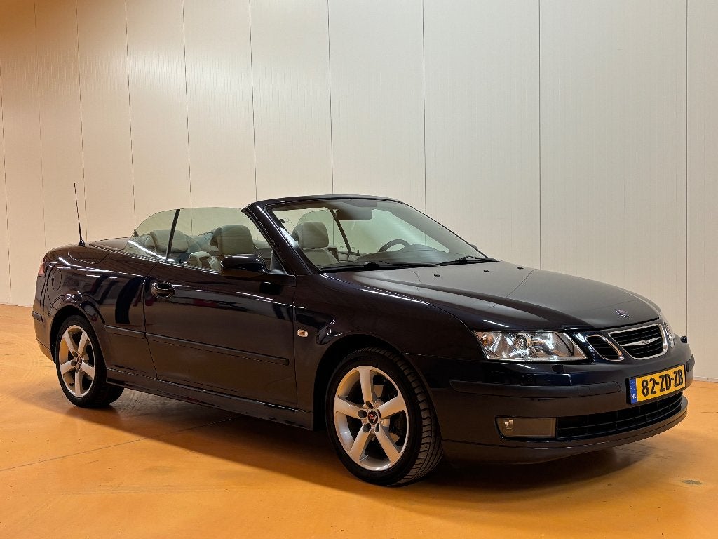 Saab 9-3 1.8 T 110KW Cabrio AUT 2008 Blauw, Auto's, Saab, 1998 cc, Beige, 4 cilinders, Cabriolet