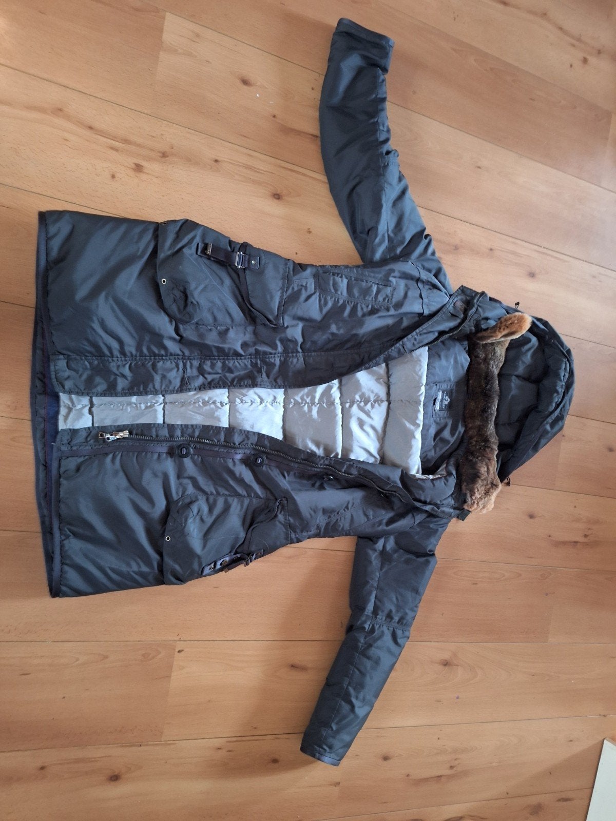 Peuterey winterjas met bontkraag - Maat 46 (S), Ophalen of Verzenden, Zo goed als nieuw, Grijs, Peuterey