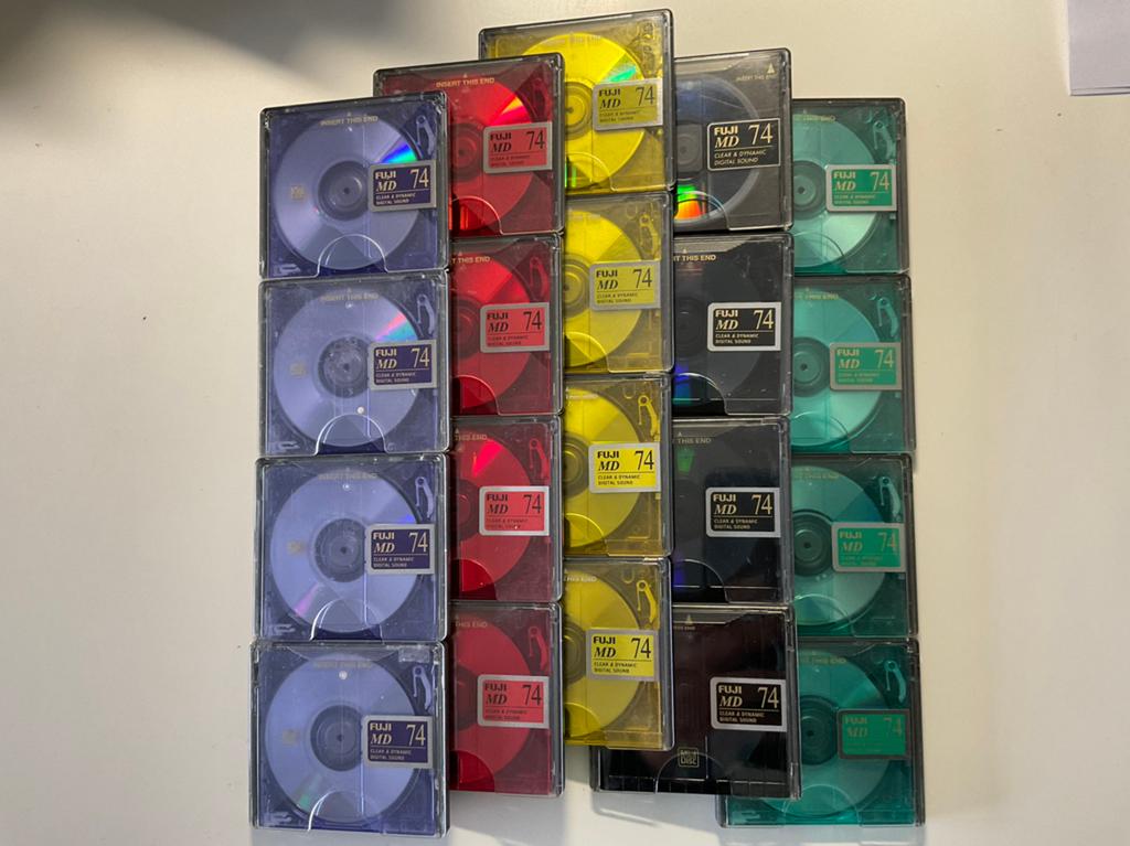 Minidisc’s. FUJI COLOR COLECTION. 20x als nieuw. 74 minuten, Ophalen of Verzenden