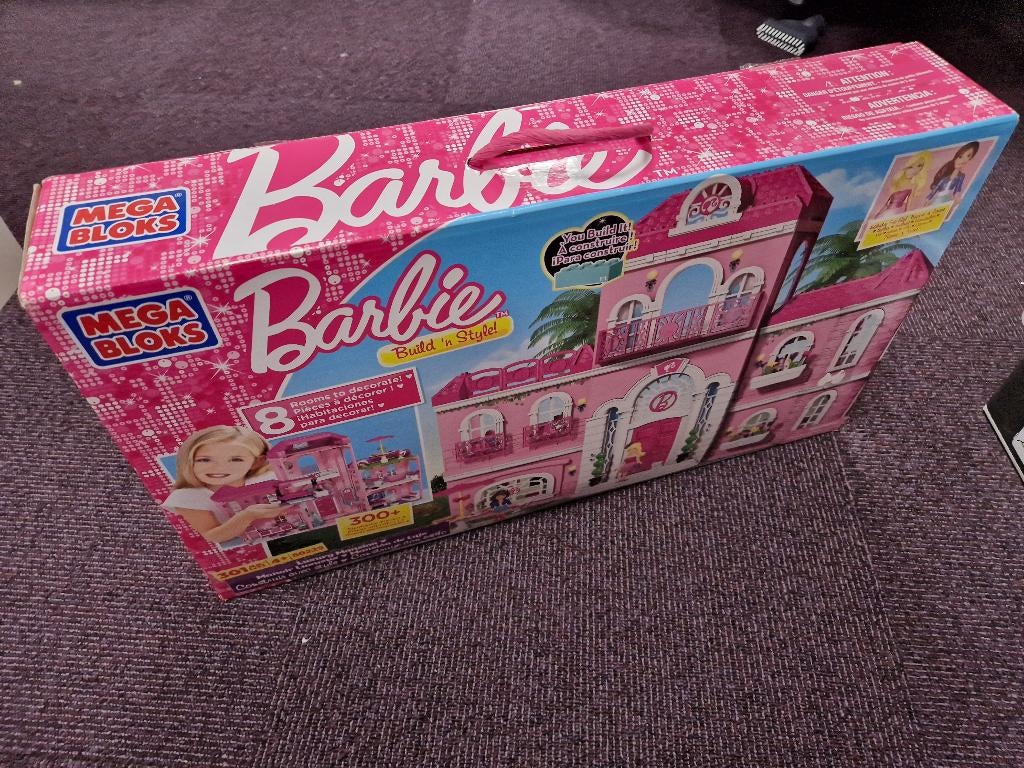 Barbie huis - Mega Bloks Build N Style Luxe herenhuis 80229, Ophalen, Zo goed als nieuw, Megabloks