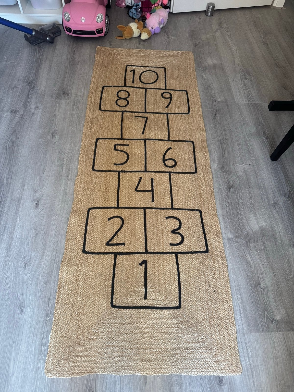 Jute Hinkelbaan Vloerkleed - Speelkleed voor Kinderen, Ophalen, Gebruikt, Beige, 50 tot 100 cm