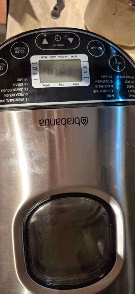 Brabantia Broodbakmachine - Compact en Veelzijdig, Witgoed en Apparatuur, Broodbakmachines, Zo goed als nieuw, Met timer, 800 tot 1200 gram deeg
