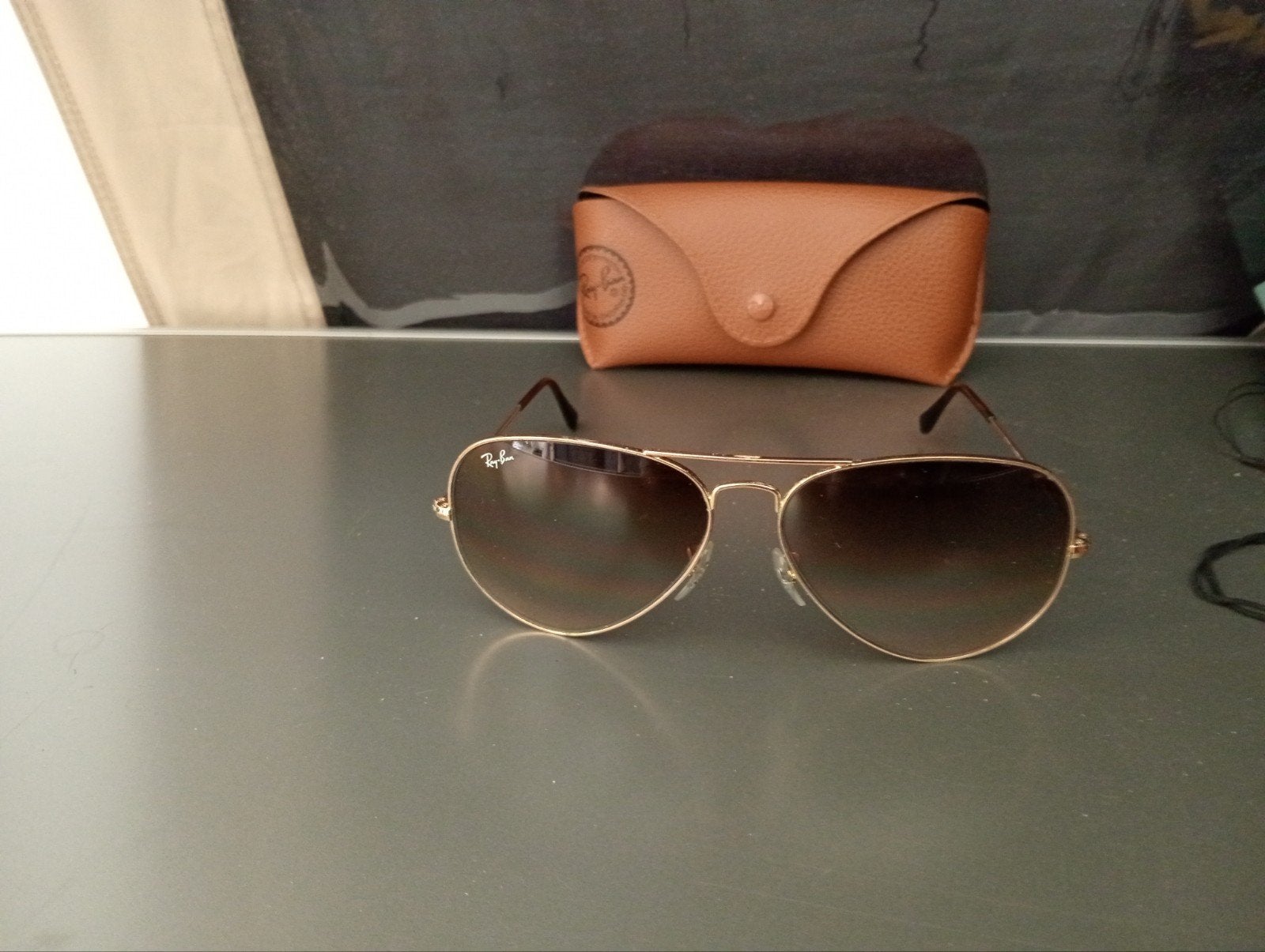 Ray-Ban Aviator zonnebril - Goudkleurig met bruine glazen, Ophalen of Verzenden