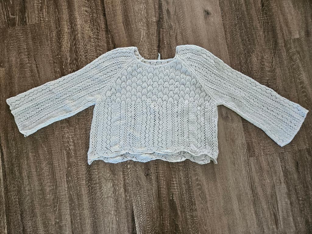 Top truitje wit gehaakt Only XL 46 Ibiza bijna nieuw, Only, Wit, Maat 46/48 (XL) of groter, Ophalen of Verzenden