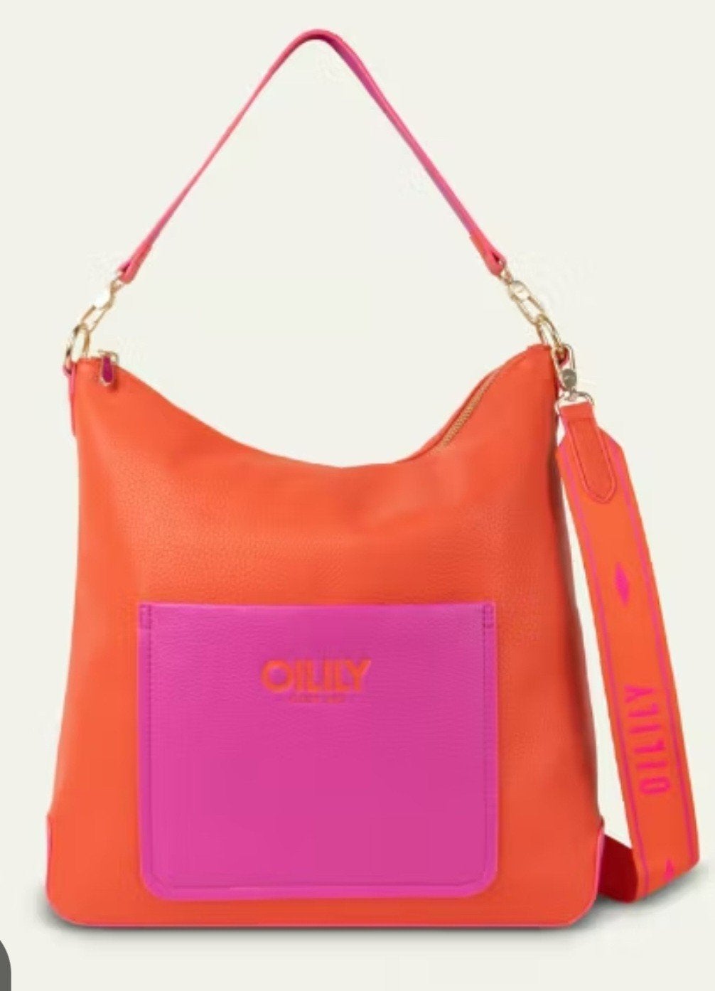 Hobo tas van Oilily oranje en roze, Verzenden, Zo goed als nieuw