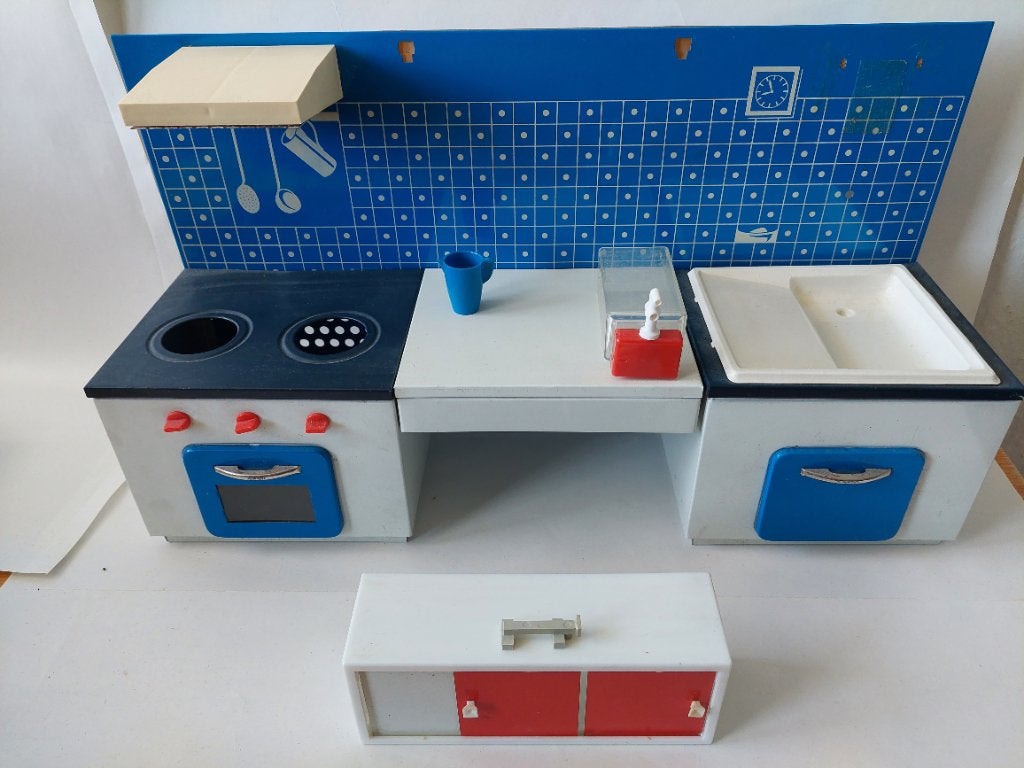 Vintage blikken keukentje, Ophalen of Verzenden