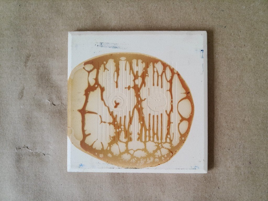 Vintage tegel Peter Paul Rubens tegel zelfportret 11x11cm, Ophalen of Verzenden