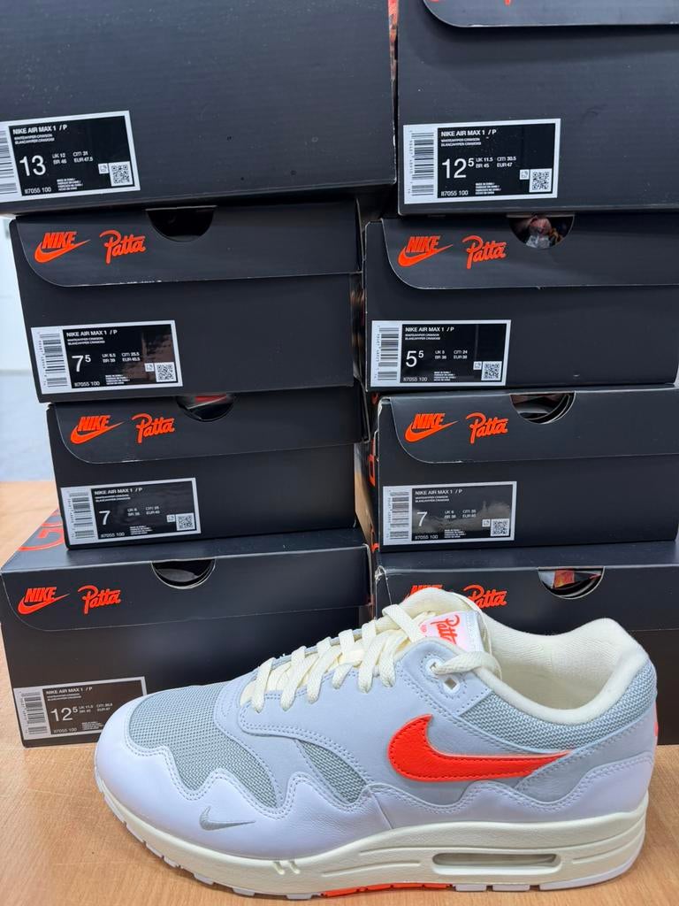 Nike Air Max 1 Patta Waves White Crimson  Meerdere maten, Ophalen of Verzenden, Zo goed als nieuw, Overige kleuren