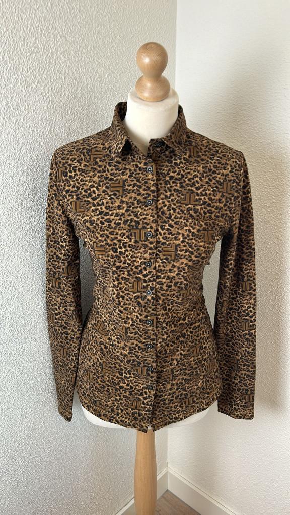 Jane Lushka maat L nieuwe panter blouse 1068, Jane Lushka, Bruin, Maat 42/44 (L), Nieuw