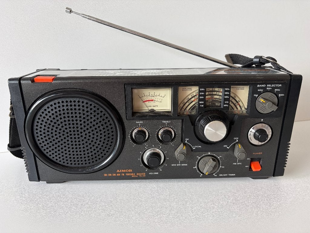 Zeldzame AIMOR TR-105 Wereldontvanger – Vintage Japan FM/MW, Ophalen of Verzenden, Gebruikt, Wereldontvanger