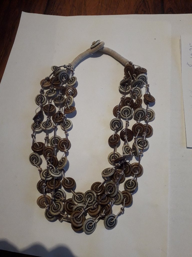 UNIEK VINTAGE BENEN COLLIER in PERFECTE STAAT voor 10 euro, Ophalen of Verzenden, Zo goed als nieuw, Overige materialen