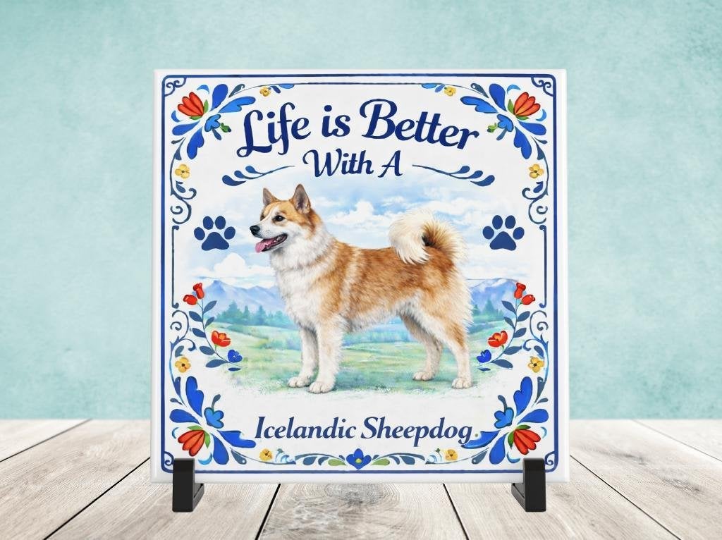 Life is Better With a Icelandic Sheepdog - Tegel, Verzenden, Nieuw
