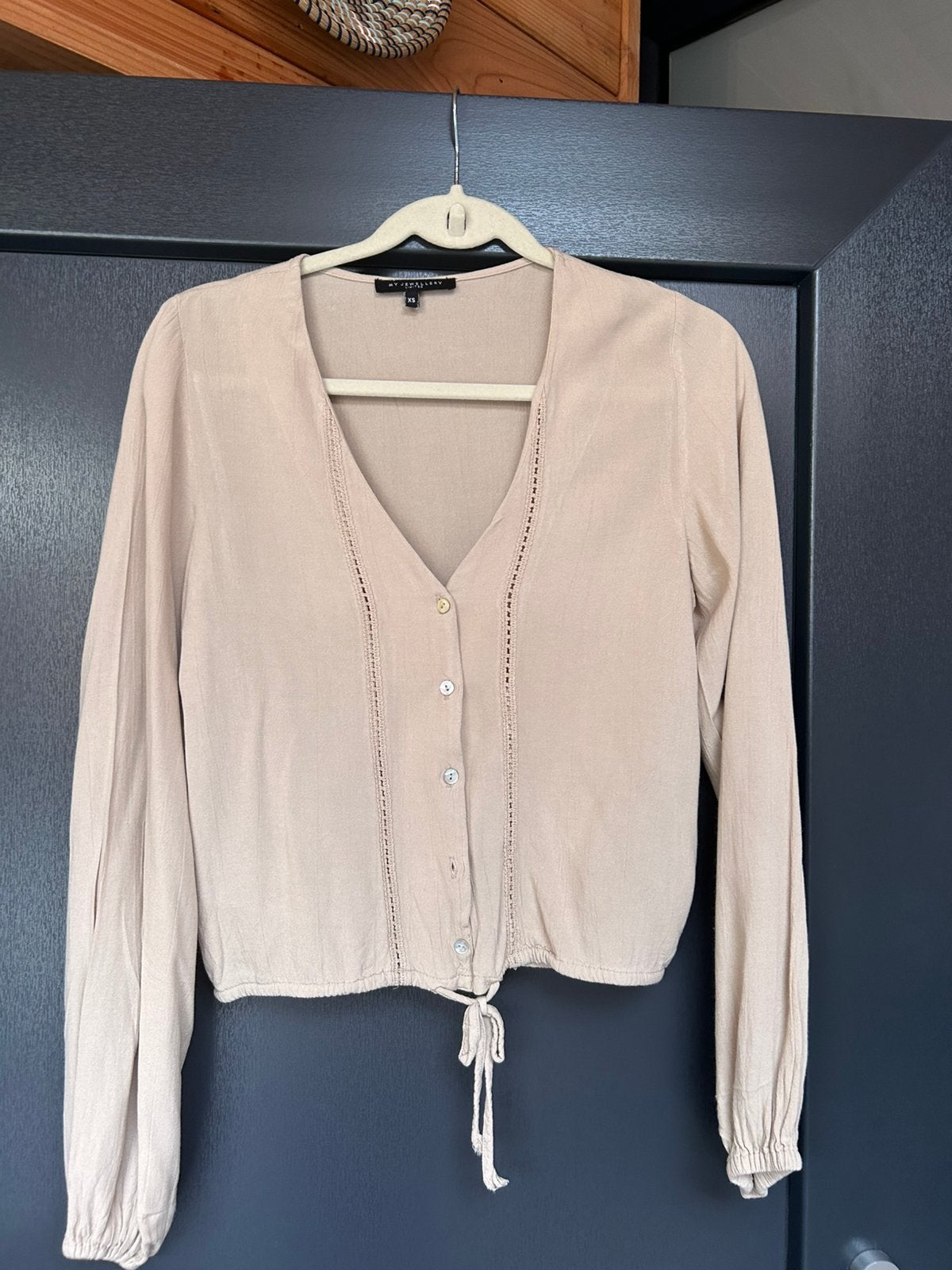 Beige blouse Zara maat XS, Kleding | Dames, Ophalen of Verzenden, Zo goed als nieuw, Maat 34 (XS) of kleiner, Beige