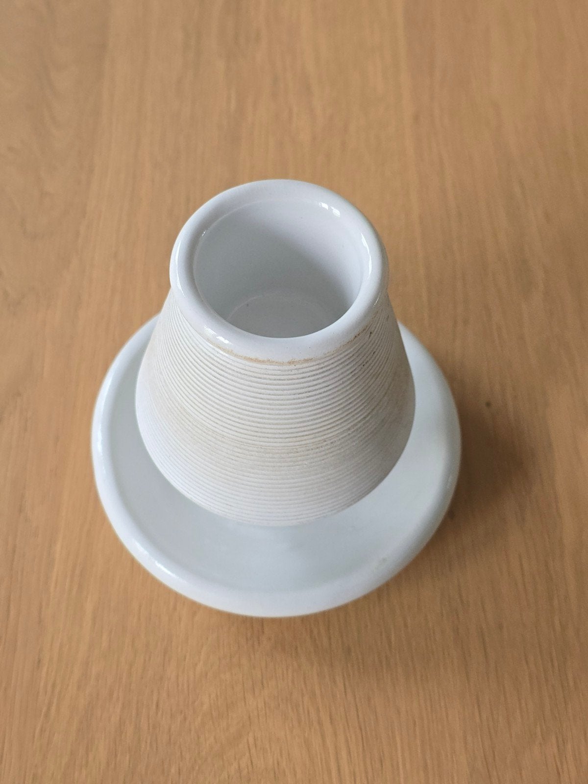 Antieke witte zware porseleinen MOUZIN LECAT NIMY pyrogeen, Antiek en Kunst, Ophalen of Verzenden