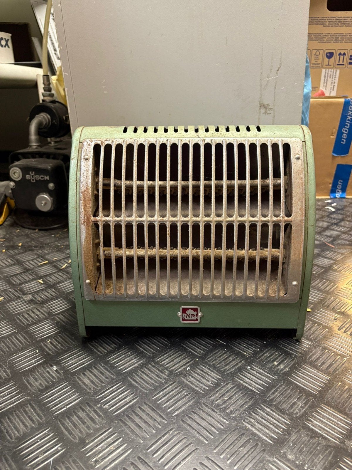 Vintage Ruton SK IV Kachel - Groen, 1000W, Made in Holland, Ophalen of Verzenden
